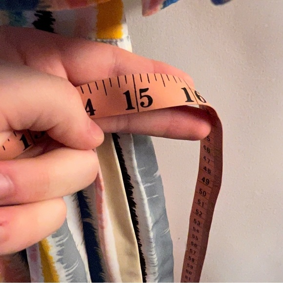 WHY DRESS RAINBOW STRIPE OFF SHOULDER MAXI DRESS Size M Multicolor Tiered artsy - Picture 5 of 12